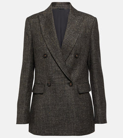 Brunello Cucinelli Double-breasted virgin wool-blend blazer