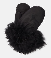 Yves Salomon Down shearling-trimmed mittens