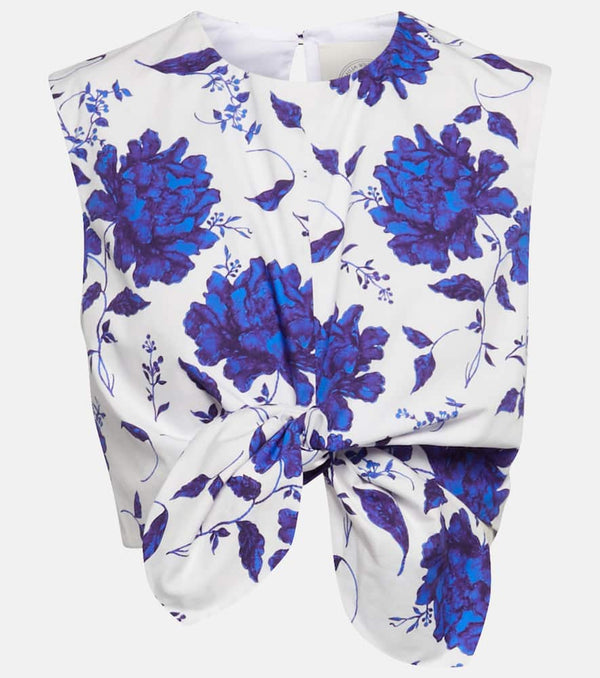 Emilia Wickstead Sierra printed cotton crop top