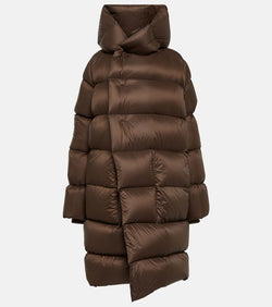 Rick Owens Quilted hooded down coat