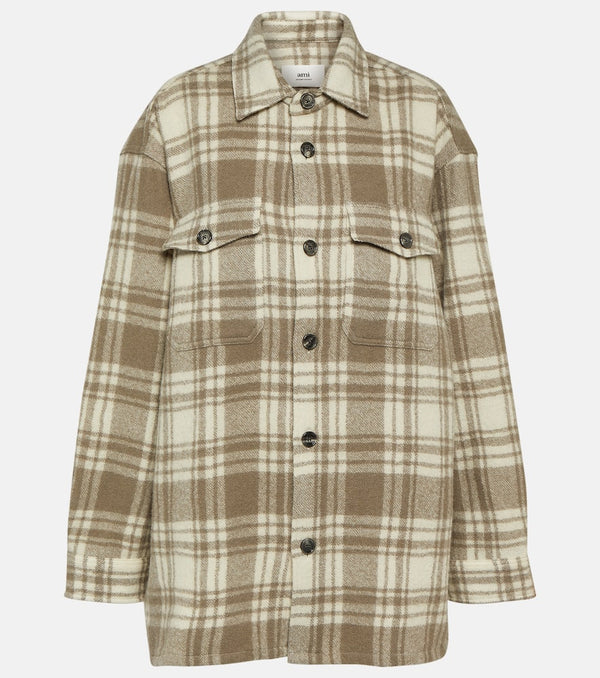 Ami Paris Checked wool overshirt