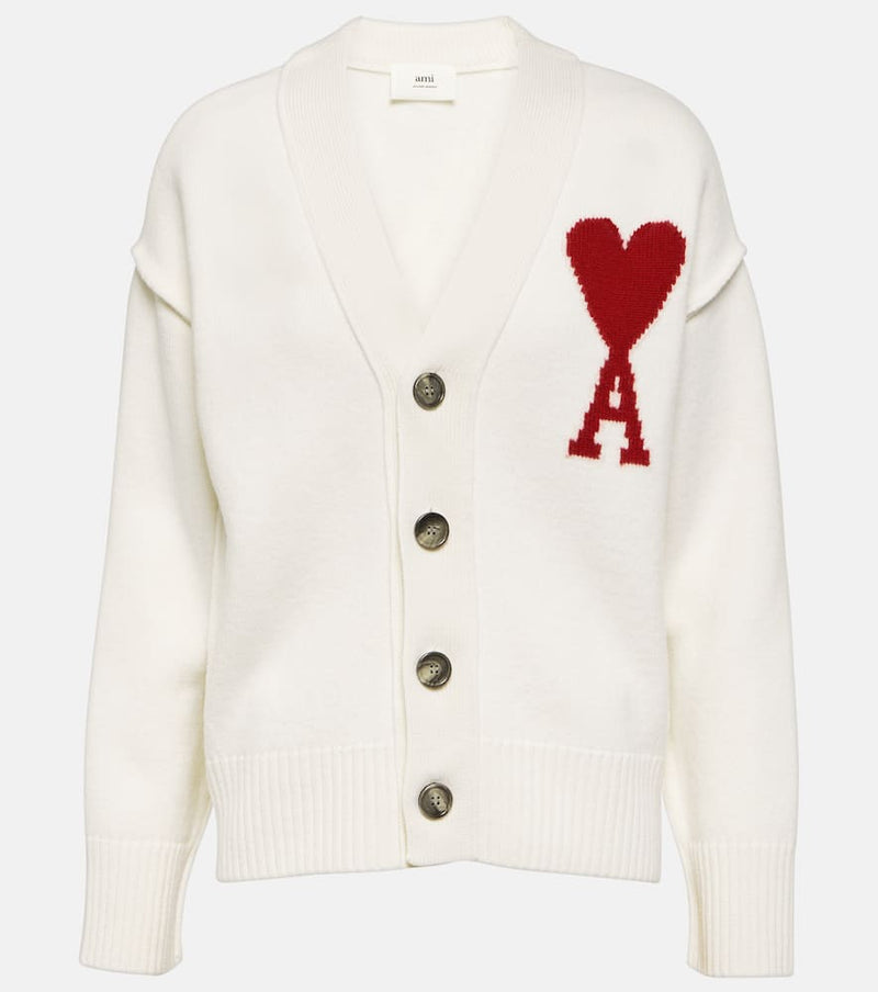 Ami Paris Ami De Cour virgin wool cardigan