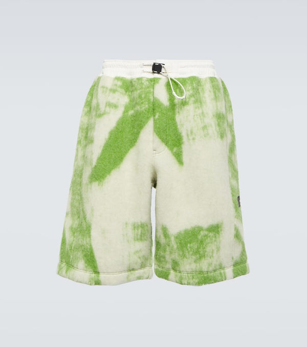 Y-3 Printed wool-blend shorts