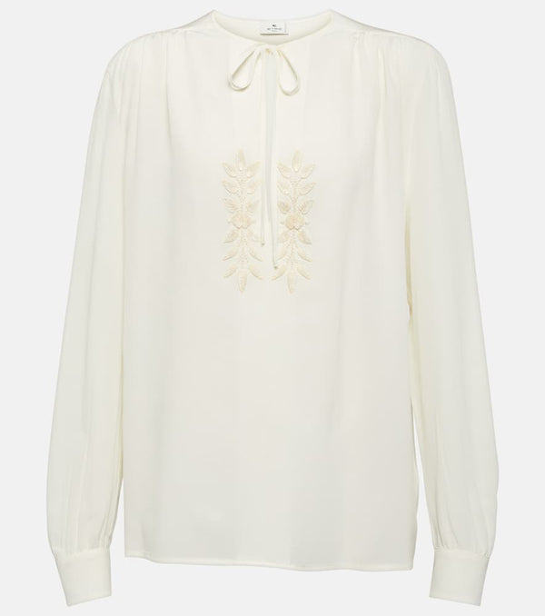 Etro Embroidered silk blouse