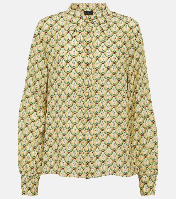 Etro Floral silk crêpe de chine shirt