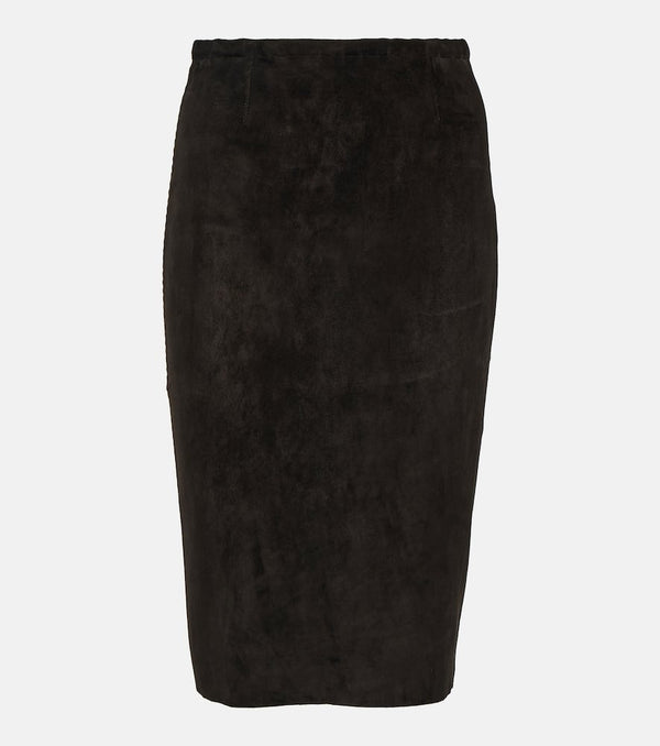 Stouls Gilda suede midi skirt