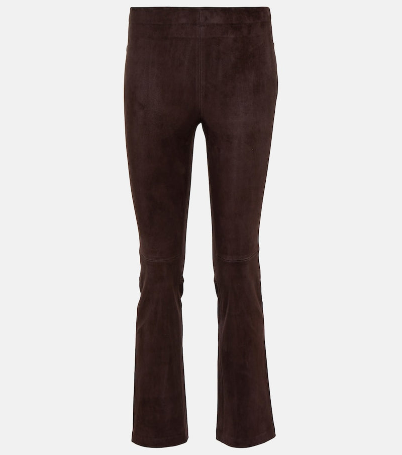 Stouls JP Twenty mid-rise bootcut suede pants