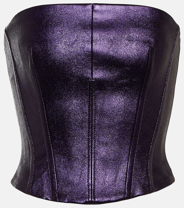 Stouls Rosalia metallic leather bustier