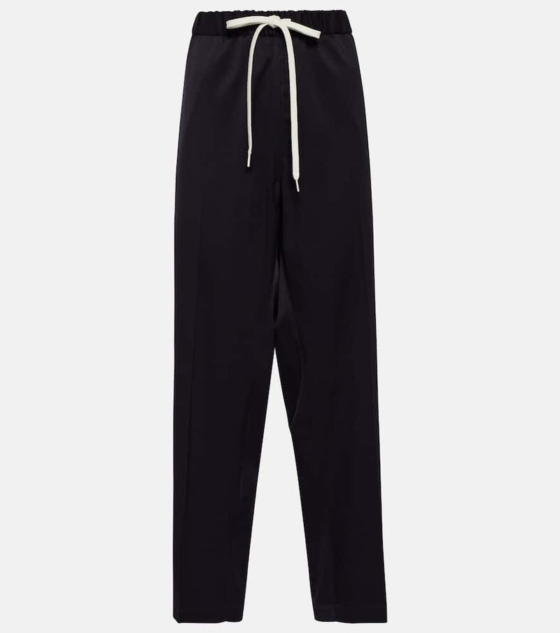 MM6 Maison Margiela High-rise straight wool-blend pants