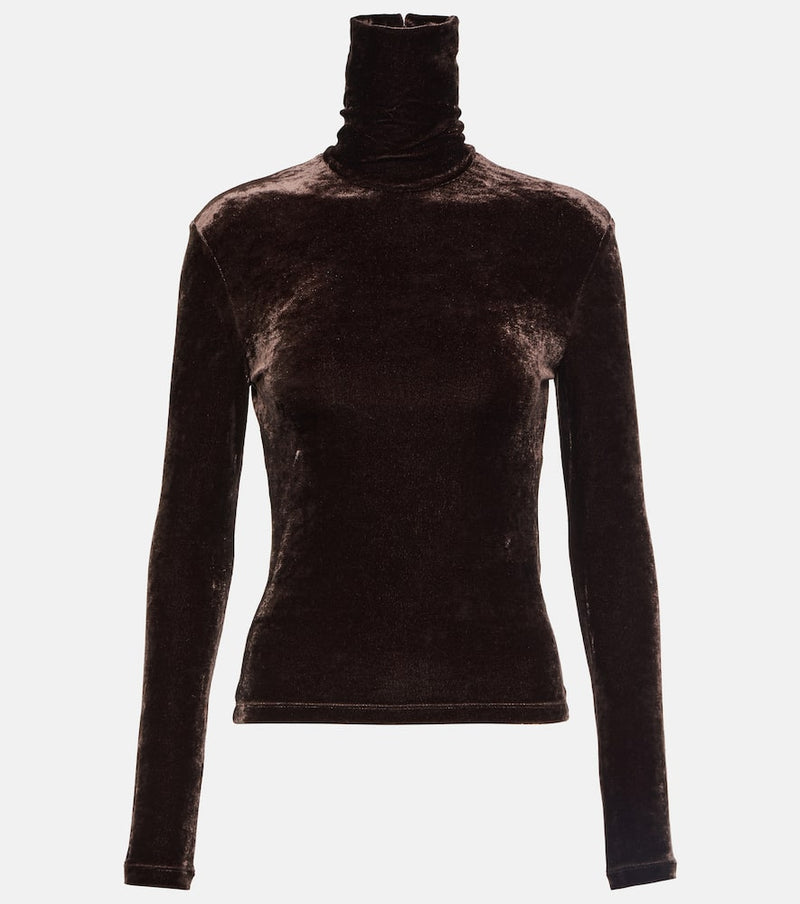 Saint Laurent Velvet turtleneck top