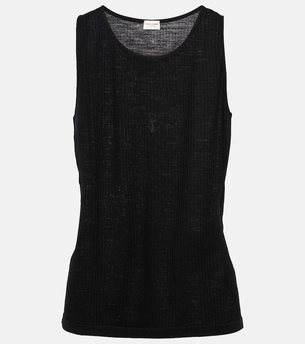 Saint Laurent Knitted wool tank top