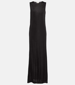 Saint Laurent Semi-sheer jersey maxi dress