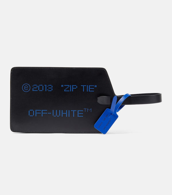 Off-White Zip Tie Medium leather clutch