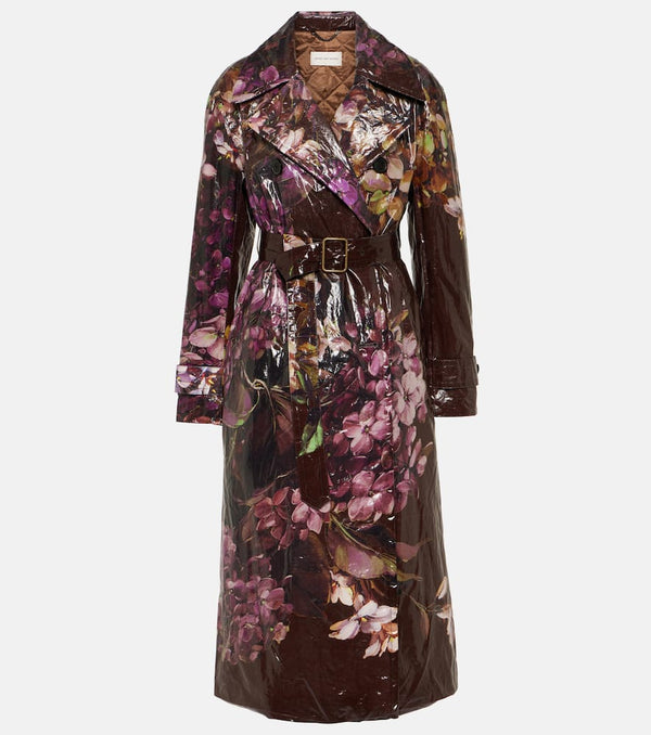 Dries Van Noten Ronas floral coated trench coat