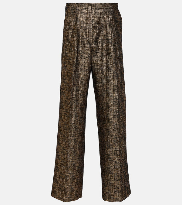 Dries Van Noten High-rise tweed straight pants