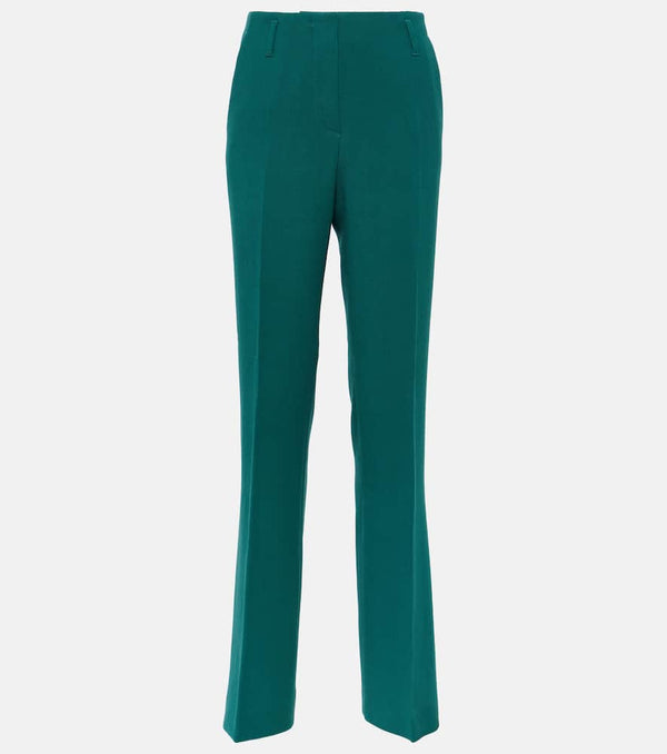 Dries Van Noten High-rise wool gabardine straight pants