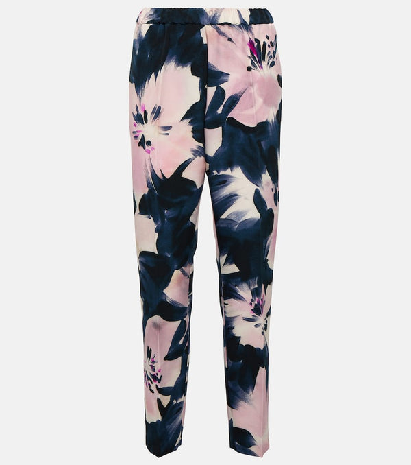 Dries Van Noten Floral high-rise slim pants