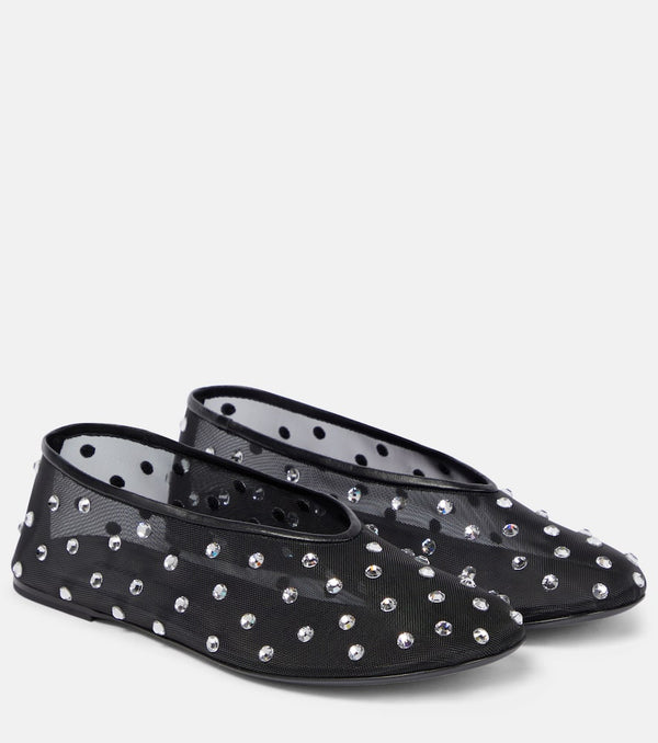 Khaite Marcy crystal-embellished ballet flats