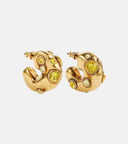 Dries Van Noten Embellished hoop earrings