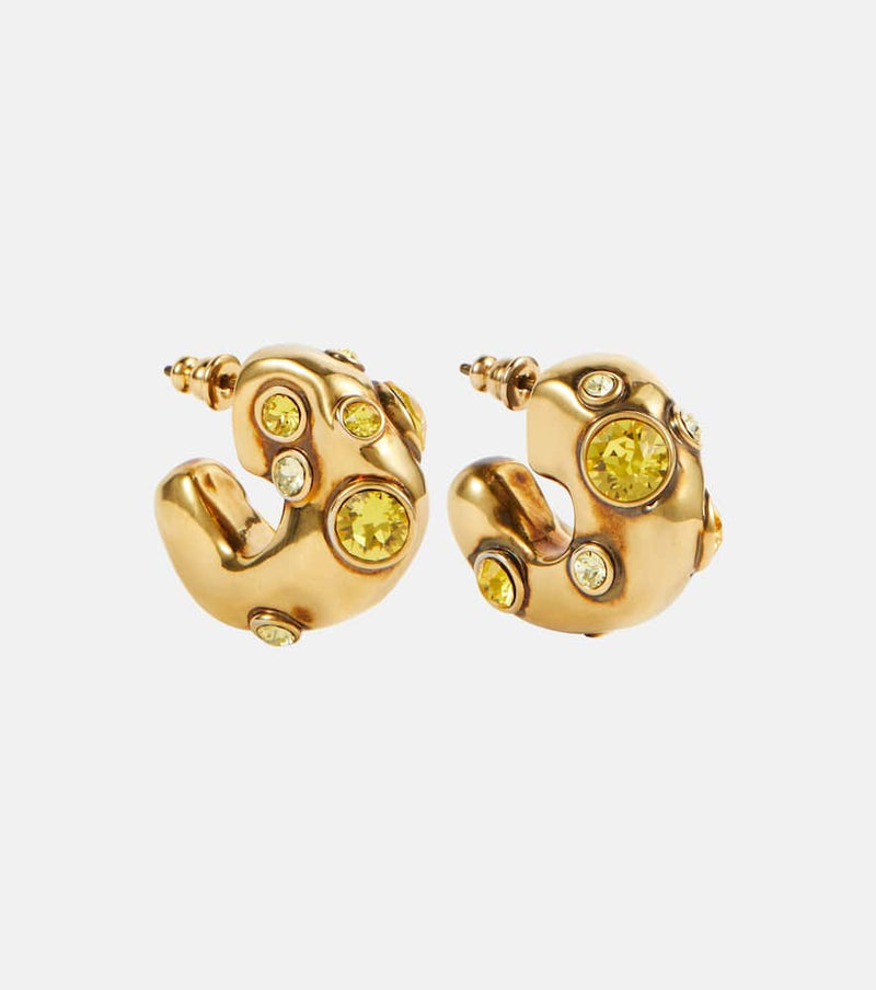 Dries Van Noten Embellished hoop earrings