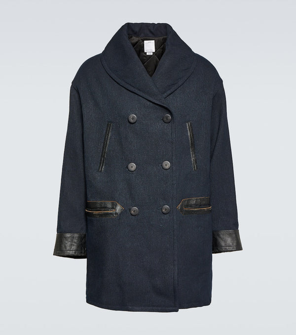 Visvim Wool and linen twill peacoat