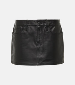 Wardrobe.NYC Micro leather miniskirt