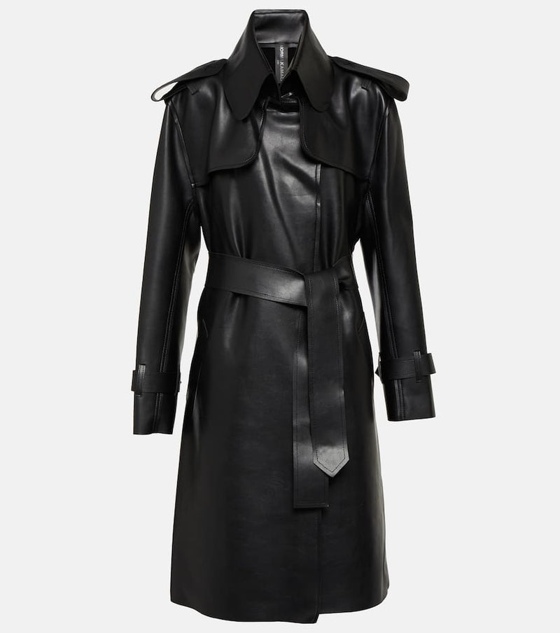 Norma Kamali Faux leather trench coat