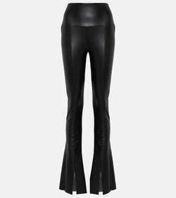 Norma Kamali Spat flared faux-leather leggings