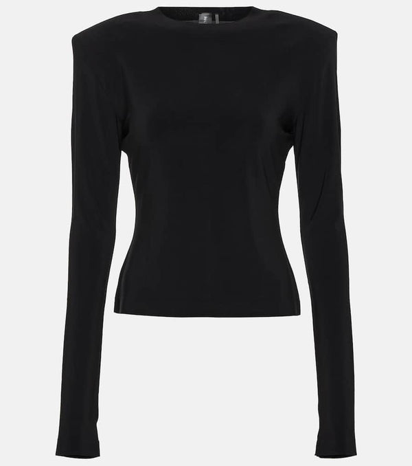 Norma Kamali Shoulder pad jersey top