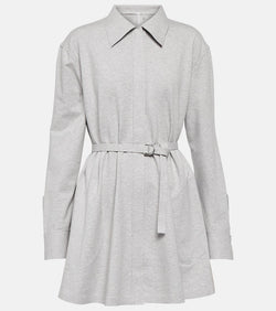 Norma Kamali Cotton-blend jersey shirt dress