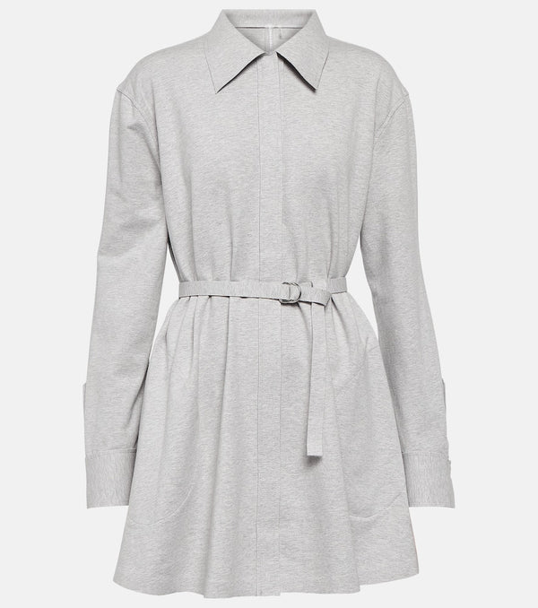 Norma Kamali Cotton-blend jersey shirt dress