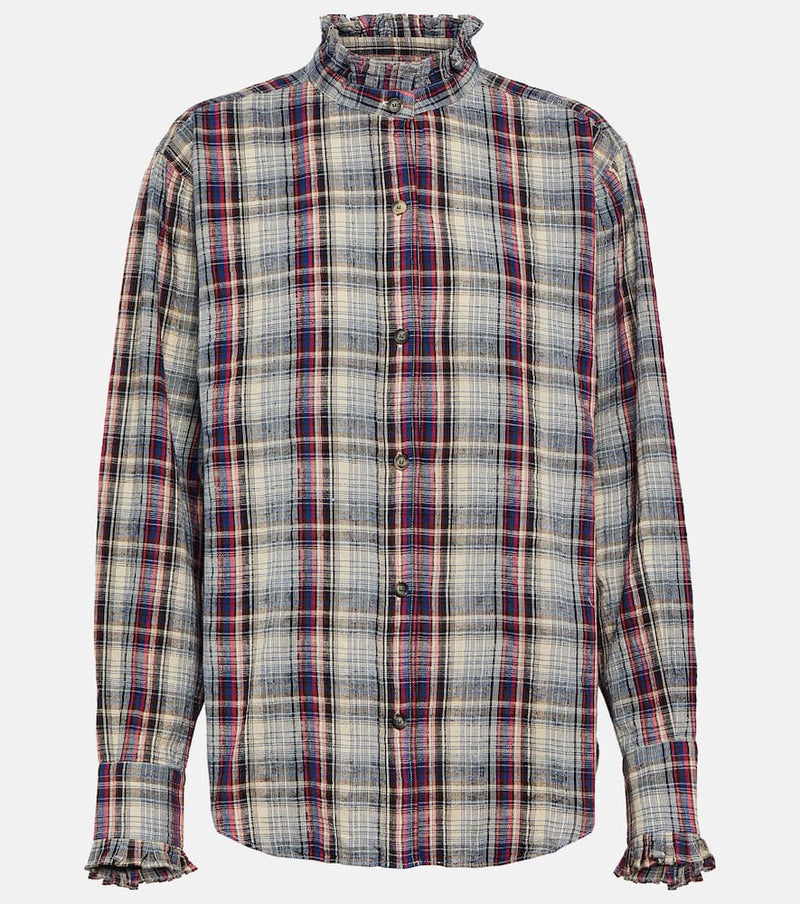 Marant Etoile Saoli checked cotton and linen shirt