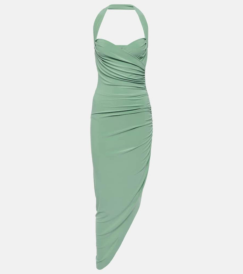 Norma Kamali Cayla asymmetric jersey midi dress