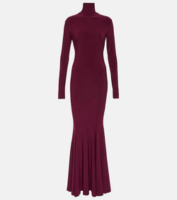 Norma Kamali Turtleneck open-back gown