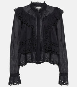 Marant Etoile Kelmon embroidered cotton blouse