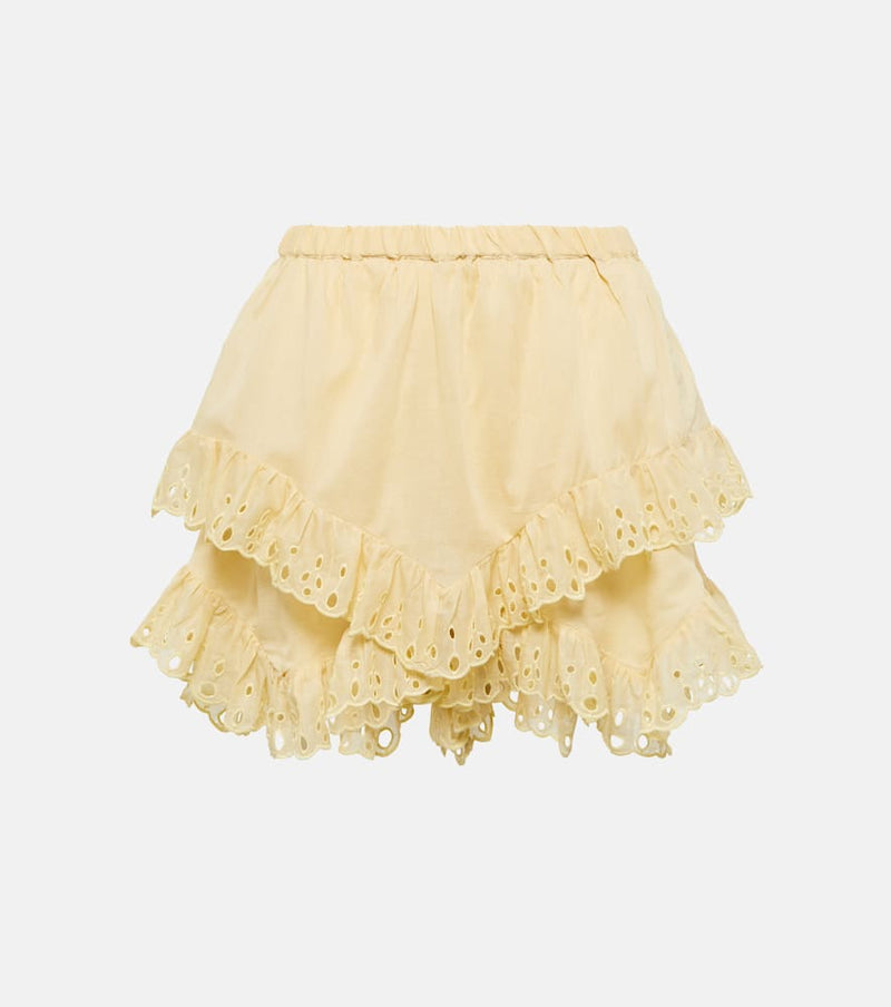 Marant Etoile Kaddy embroidered cotton shorts