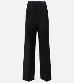 Prada Mohair and wool wide-leg pants