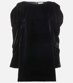 Nina Ricci Puff-sleeve velvet minidress