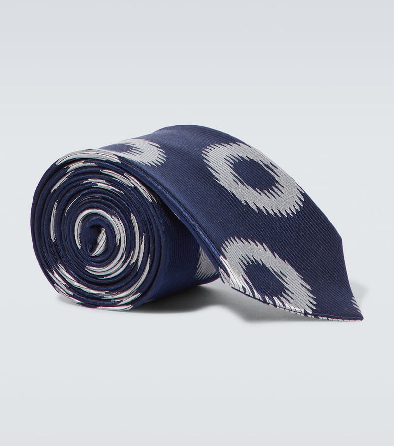 Comme des Garçons Homme Deux Printed silk twill tie