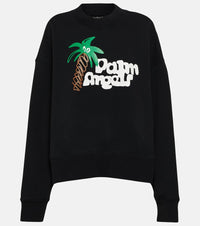 Palm Angels Printed Cotton Sweatshirt Multicoloured