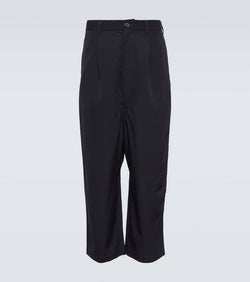 Comme des Garçons Homme High-rise cropped wool pants