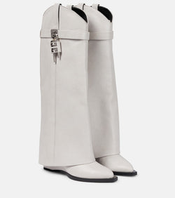 Givenchy Shark Lock Cowboy leather knee-high boots