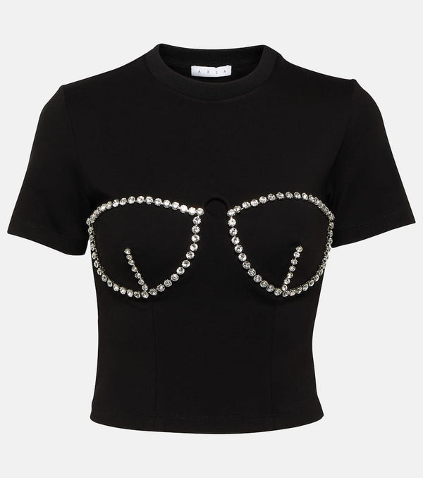 Area Embellished crop top