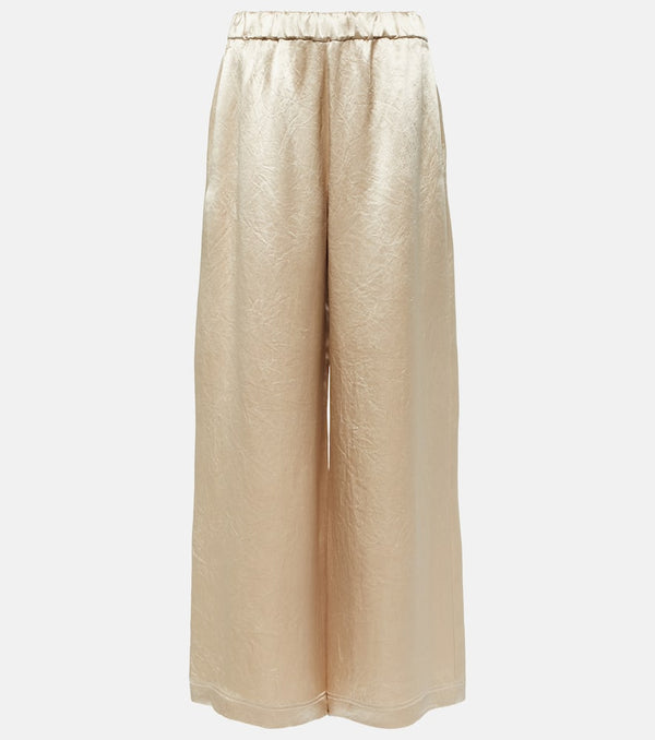 Max Mara Leisure Acanto satin wide-leg pants