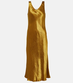 Max Mara Leisure Talete satin slip dress