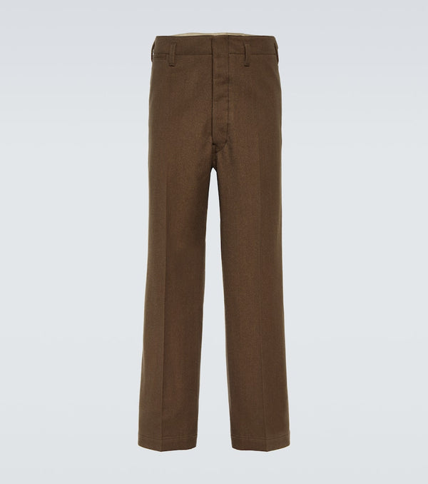 Lemaire Maxi cotton and wool chinos