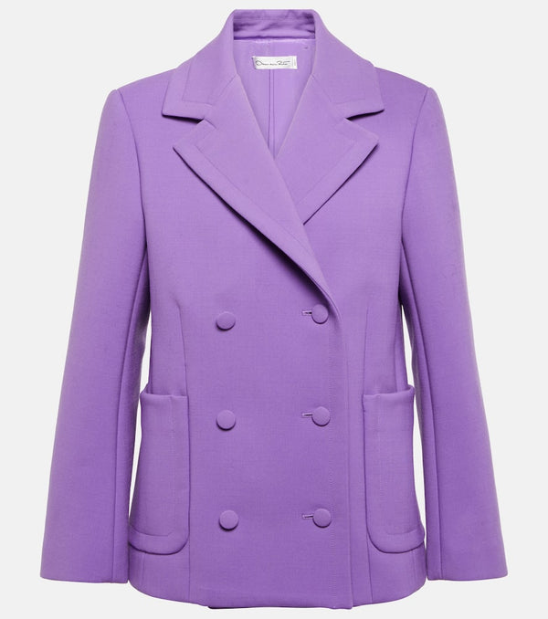 Oscar de la Renta Double-breasted wool-blend blazer