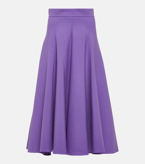 Oscar de la Renta Wool-blend midi skirt