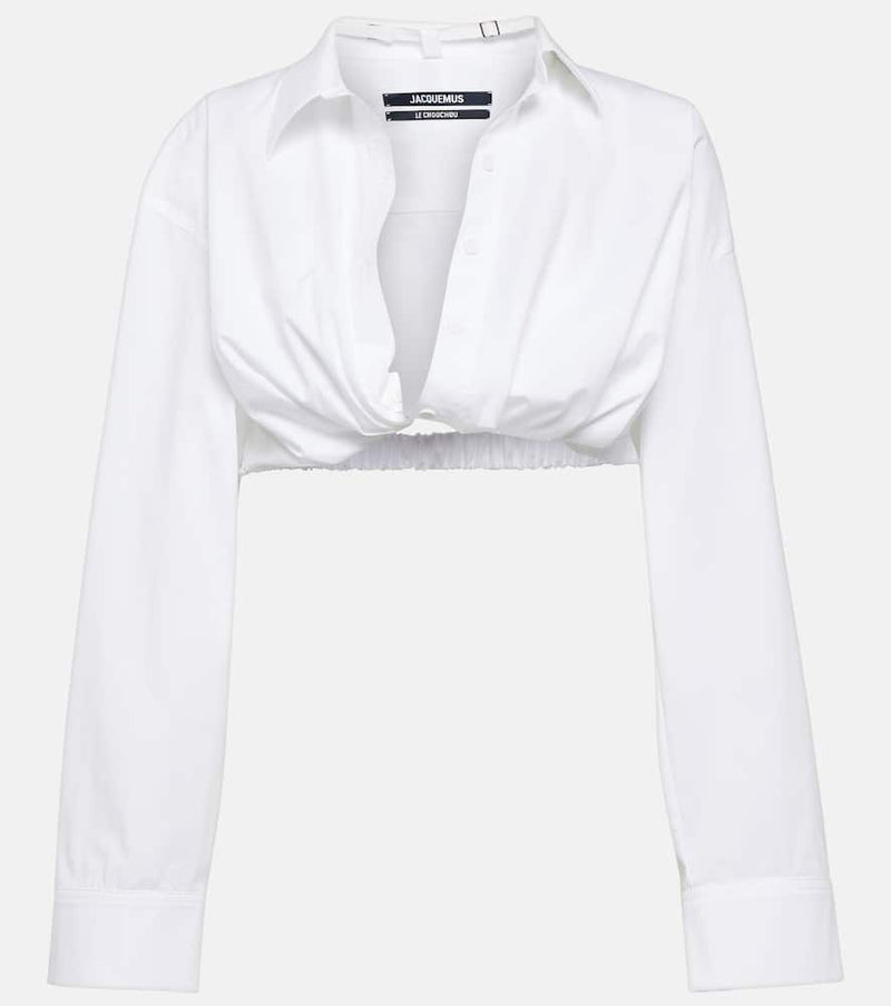 Jacquemus La Chemise Bahia cotton-blend cropped top