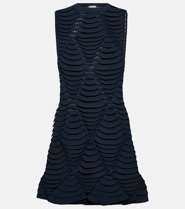 Alaïa Snake-effect knit minidress